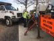 Crews attach snowplow to City of Gastonia truck