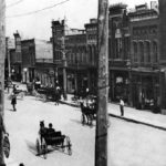 Horse-drawn carriages in downtown Gastonia in 1900.