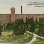 Postcard of Loray Mill from 1915 described as Largest Cotton Mill Under on Roof in The South