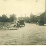 Cars outside Gastonia Public Works building in 1918