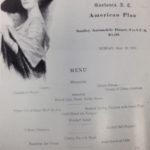 Menu from Armington Hotel, Sept. 12, 1915