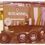 Display of tires by Firestone Textiles