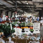 Fruits and vegetables on display at Farmers Market