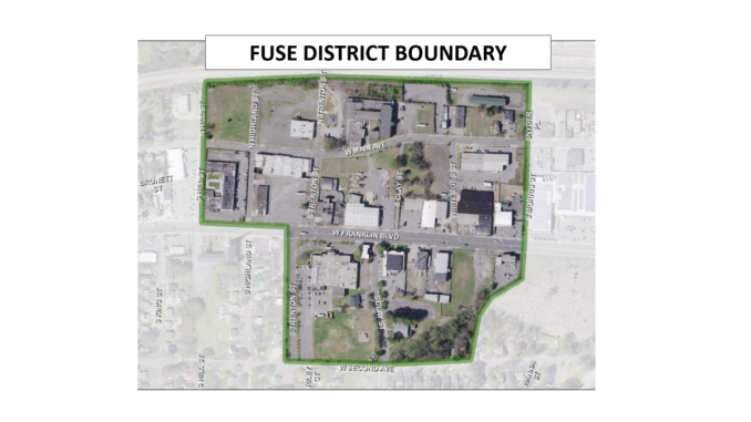 Map showing FUSE District boundaries