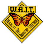 WAIT logo with butterfly and words Wildlife and Industry Together