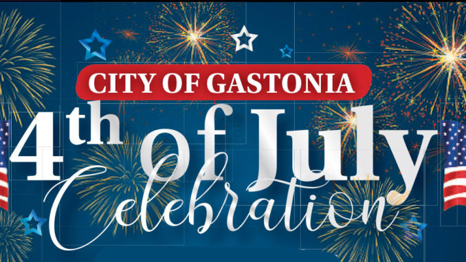 4th of July celebration downtown gastonia logo