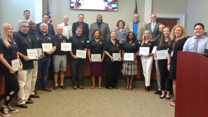 Municipal Citizens Academy graduates with City Council