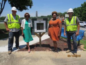 City employees with Dot Guthrie and Bridgette Best