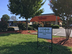 landscaping award sign at Bojangles