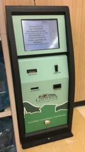 City of Gastonia payment kiosk inside grocery story