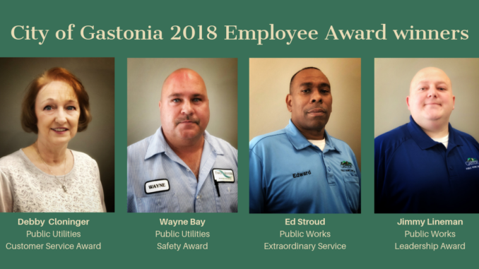 Names and photos of City's four Employee Award winners