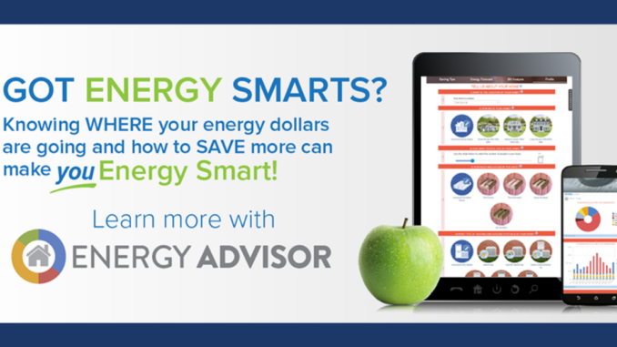 Tablet, smartphone and words "Got Energy Smarts?"