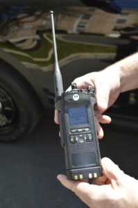 Hand-held police radio