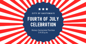 Red, white and blue with Fourth of July Celebration