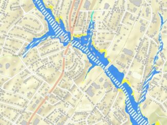 Map showing a section of floodplain in Gastonia