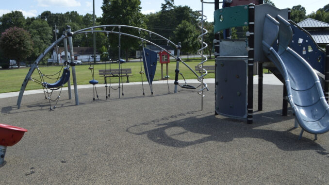 Playground with no children playing