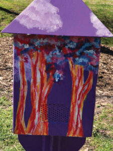 Newly painted Talking Trees box