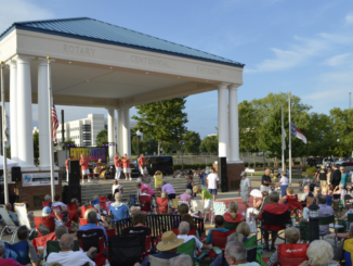 Crowd of people at Rotary Pavilion concert