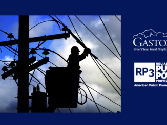 Silhouette of lineworker with RP3 logo