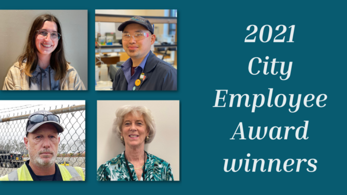 Photos of four City Employee Award winners